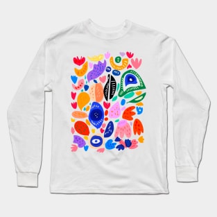 Summer Juicy Fruits Pattern Art by Emmanuel Signorino Long Sleeve T-Shirt